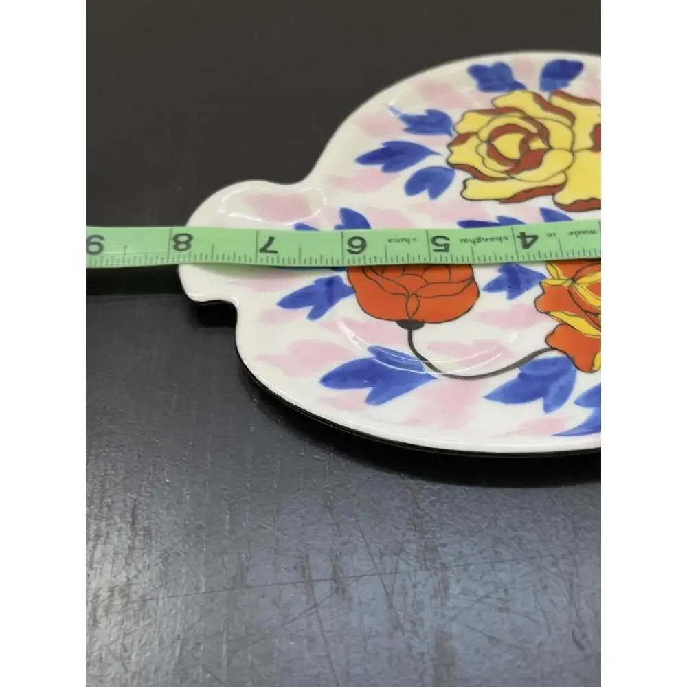 Gold Castle Lusterware Hand Painted Floral Art Deco Floral‎ Snack Plate
